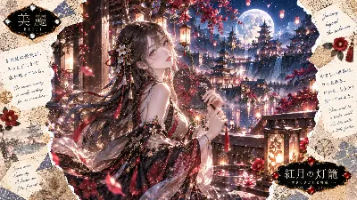 紅月の灯籠が導く 優しい世界へ