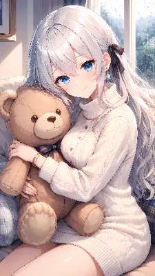 雨の日はくまさんとぎゅっ