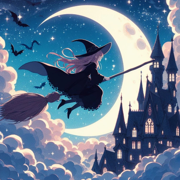 空を駆ける魔女