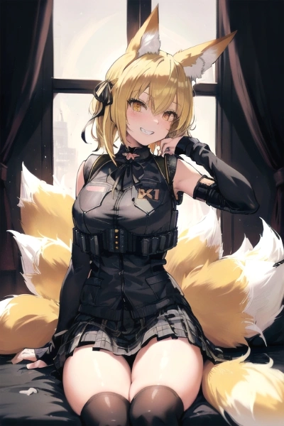 戦えそうな狐の女の子(黄)