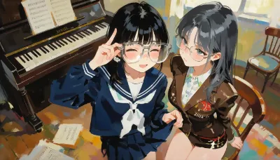 シックな記念写真