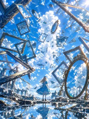鏡の向こうも、同じ空。