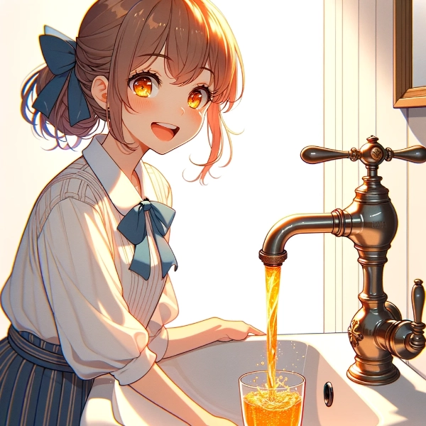 ミカンジュースがたくさん飲めるね