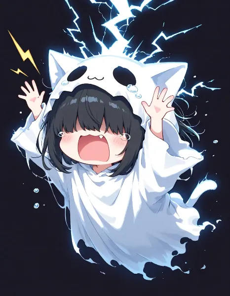 前髪の長髪ニャ～(TOT)