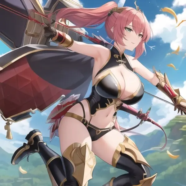 中華ビキニアーマーの女の子です