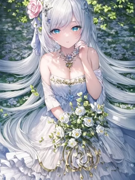 In the flower garden