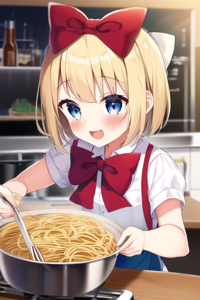 パスタつくるよー