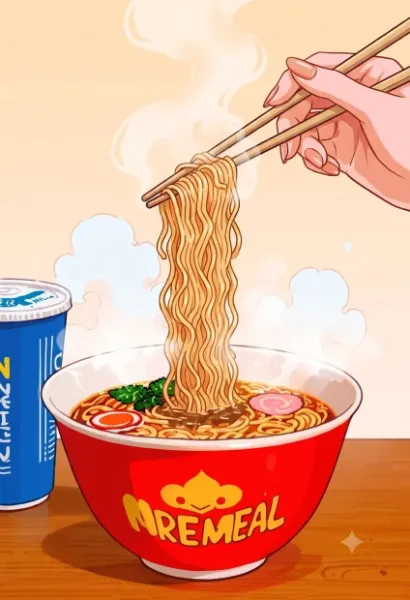 MREMEALの熱々ラーメンでほっと一息