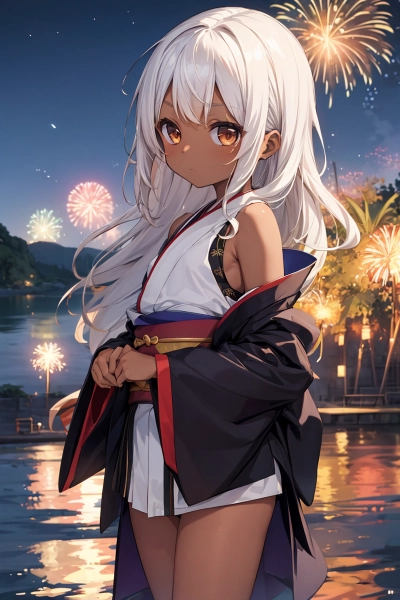 クーニャと花火