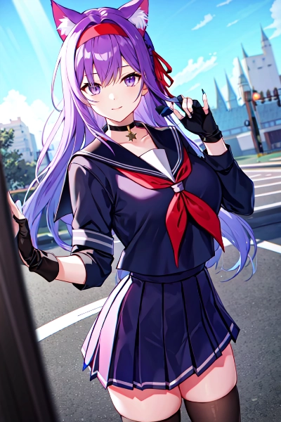 セイラー服と猫耳少女