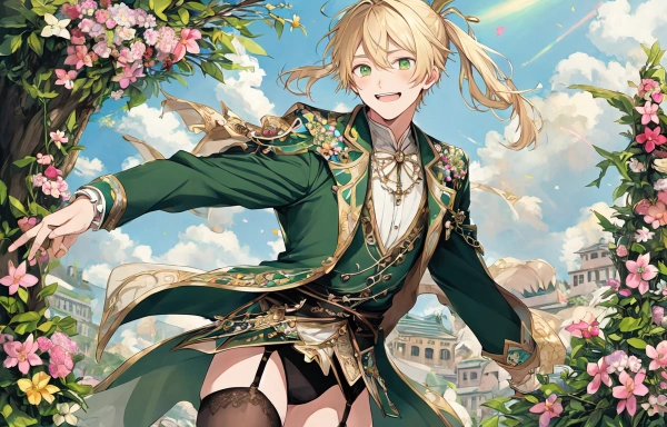 ガーターベルト男子