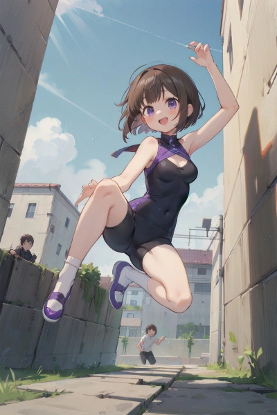 1号ちゃん、パルクール初心者！