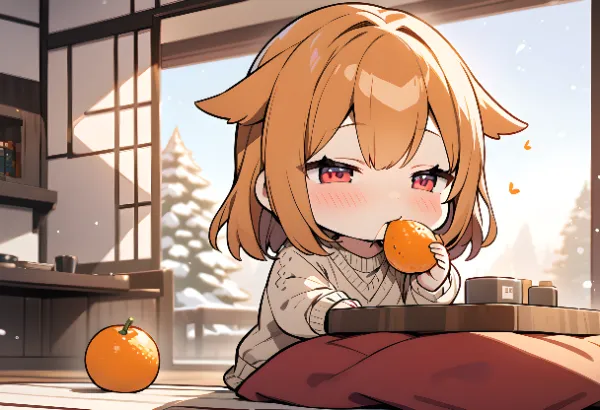 【こたつ】みかん食べてうとうと