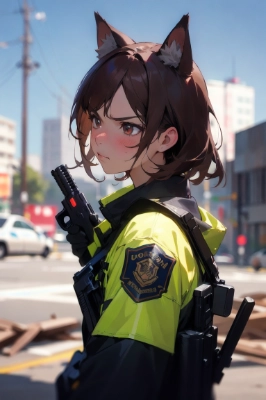 犬のおまわりさん追跡中２