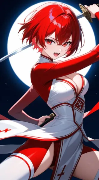 女子高生は月下の剣士に覚醒する………♡【霧島 紅葉】