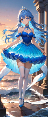 早朝の青髪姫