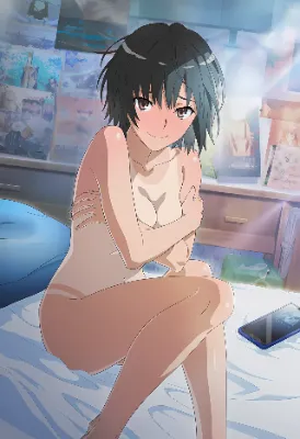 日焼け跡がついたヌード姿の七咲逢！