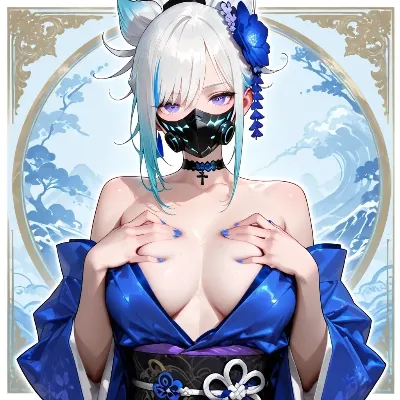 青い着物 thumbnail