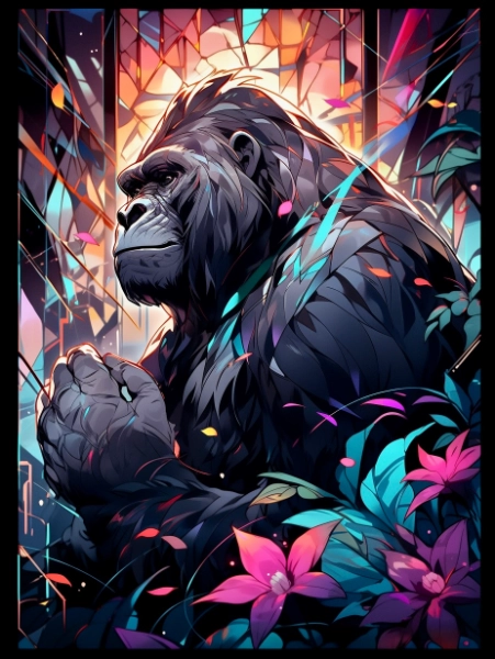 ステンドグラスゴリラ