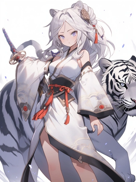 No.1223 白虎と三国志ガール