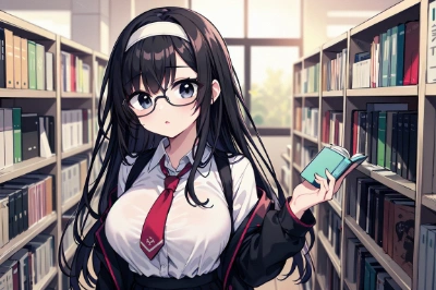 図書館の女の子