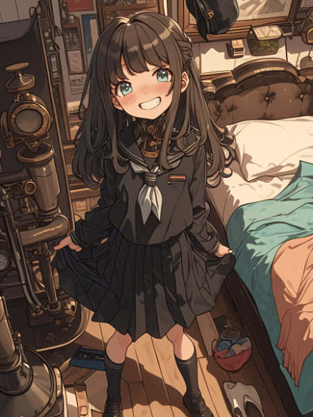 「ほら！ 似合う！？」