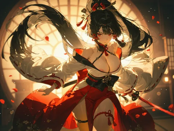 紅白の剣巫女が舞う