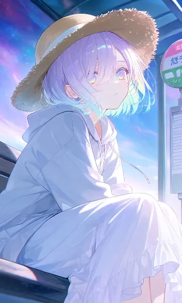 ミラとバス停