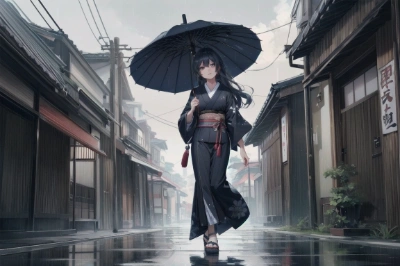 雨のお散歩