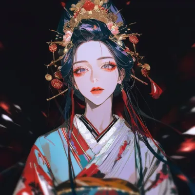 闇夜に咲く紅華の花魁