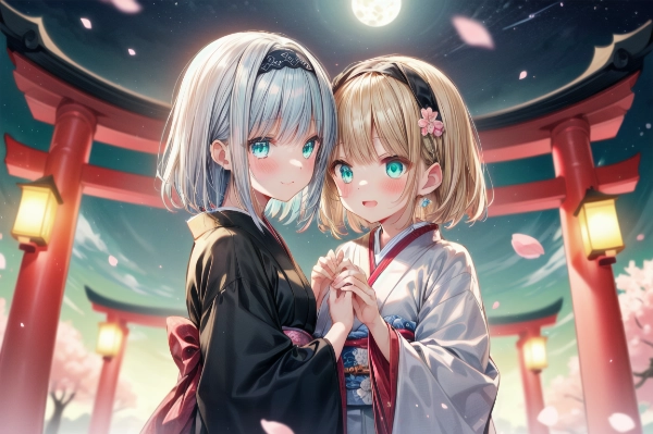 月と少女