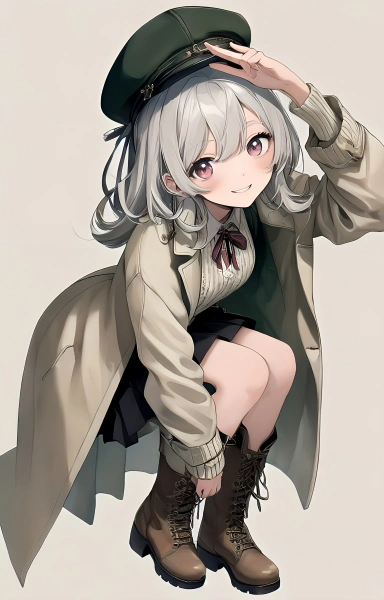 パケットハットとチュールスカート