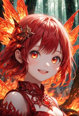 火の妖精の女の子