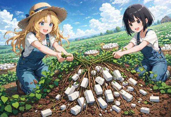 黒髪＆ブロンド・消しゴムの収穫