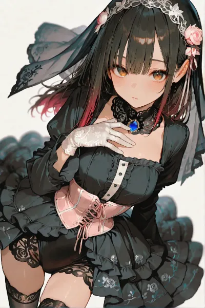 ゴスロリ衣装のお姉さん