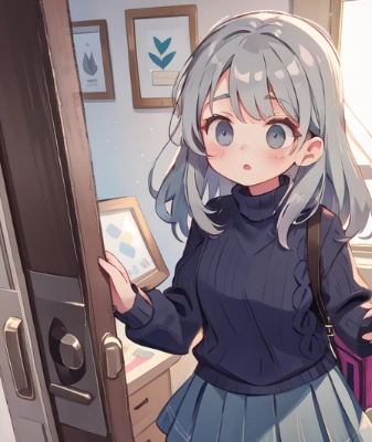 少女とドアのサムネイル