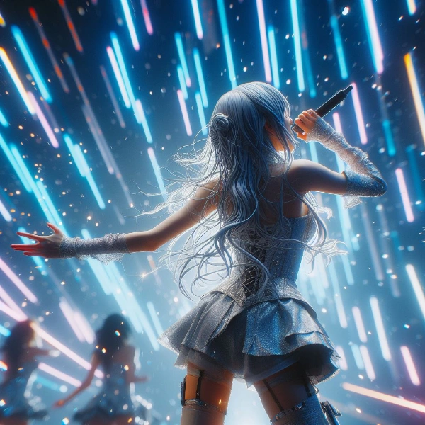 サイリウムライトの波