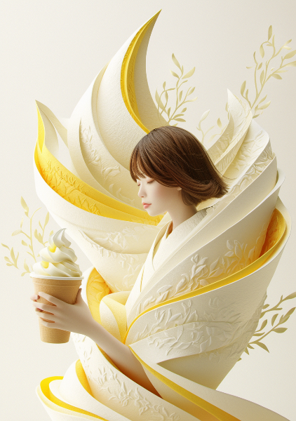 ソフトクリームぺ－パーア－ト🍦