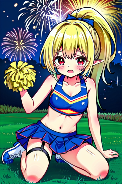 金髪チア