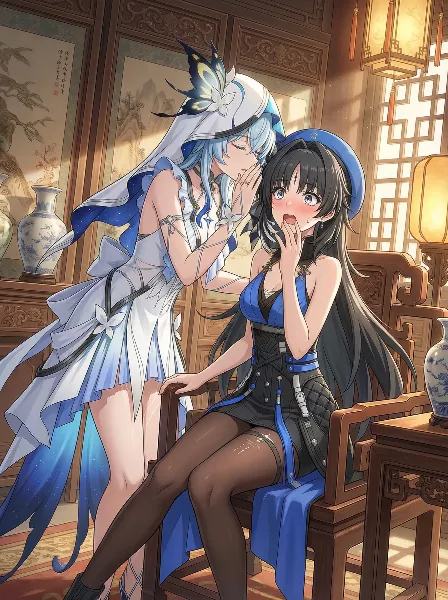 秧秧の耳元に囁くショアキーパー