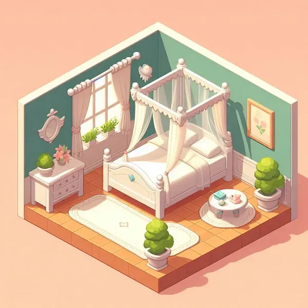 small 3d game isometric_16 angel room