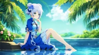 水に座る
