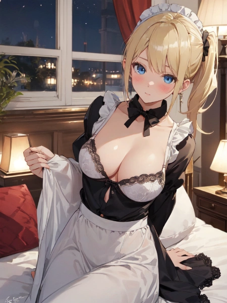 金髪メイドの夜のご奉仕