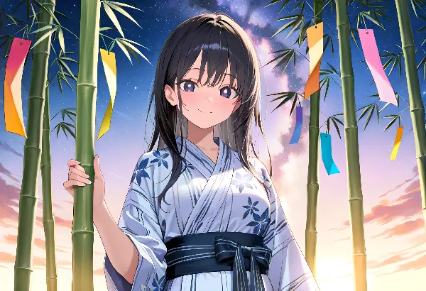 星降る竹林で君と交わす夏の願い