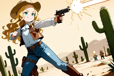 ガンマンおでこちゃん