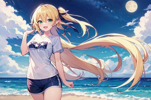 食べ歩きエルフ・海と月と星と風