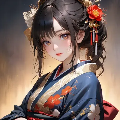 夕暮れの花火美人