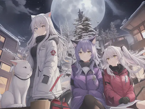 『Cats in the snowy mountains, things that protect the mountains』