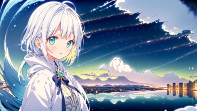 塩湖のほとりで