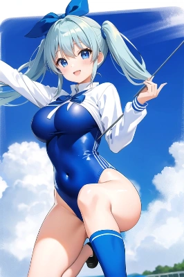 青レオタード